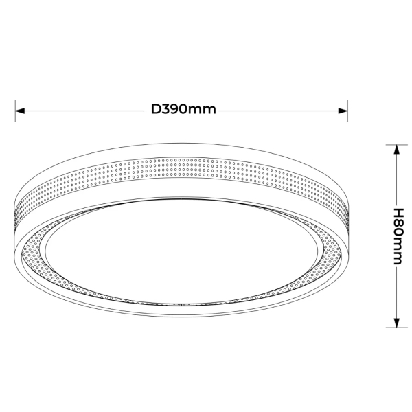 Ażurowa lampa sufitowa Ronda LP-9587/1C-40 BK LED 25W 3000-6000K czarny
