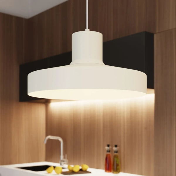 Lampa wisząca BILO SL.1704 beżowa owalna metalowa 1xE27