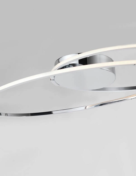 Nowoczesna lampa sufitowa Lanus do salonu LED 28W 3000K srebrna