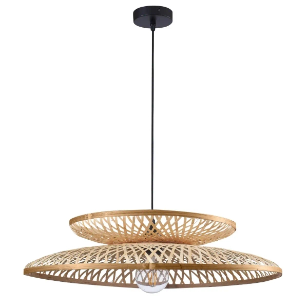 Bambusowa lampa wisząca Bali 329103 ekologiczna nad stół beżowa