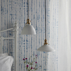 Ceramiczna lampa wisząca Hadano HAD0140-09 mosiądz biały