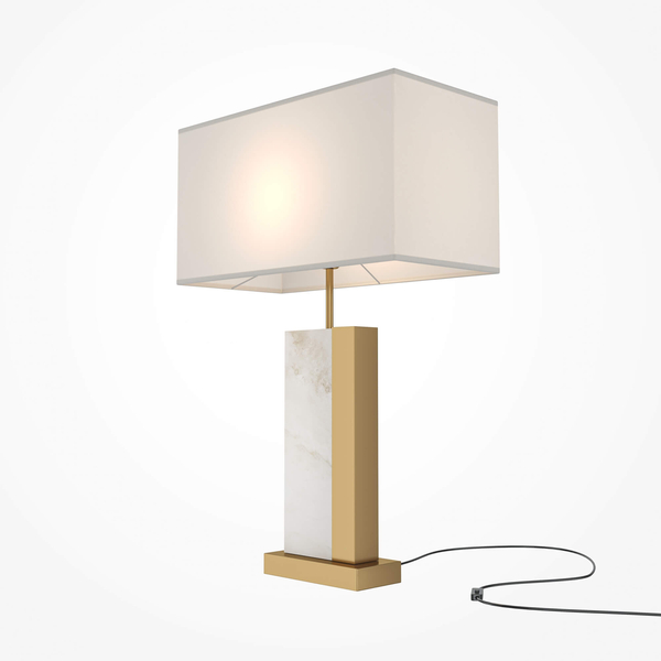 Lampka stołowa prostokątna Bianco Z031TL-01BS marmur biała