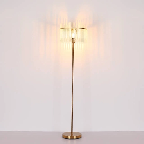 Podłogowa lampa do salonu GORLEY 15698SM glamour złota