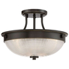 LAMPA sufitowa QZ-MANTLE-SF-PN Elstead QUOIZEL szklana OPRAWA klasyczna brąz