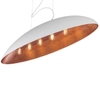 Wisząca lampa salonowa Canoe 10326 miedziana biała