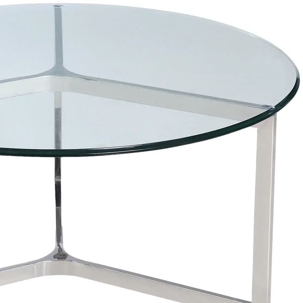 Owalny stolik do salonu Hamptons HP-CT1120S Cosmolight przezroczysty
