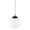 Wisząca lampa sypialniana VIBE 4804 szklana kula czarny biały