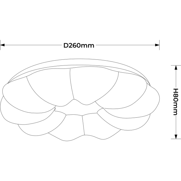 Plafon do jadalni Ariva LP-8321/1C-26 WH LED 12W 4000K biały złoty