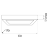 Biurowa lampa sufitowa Evora ML1795 LED 12W 3000-6000K kwadrat czarny