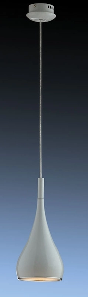 Kropla LAMPA wisząca ANON WHITE MA01986CA-001 Italux metalowa OPRAWA zwis łezka biała