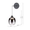 Szklana lampa ścienna Ramona RAM0722 LED 5,5W 3000K loftowa czarny