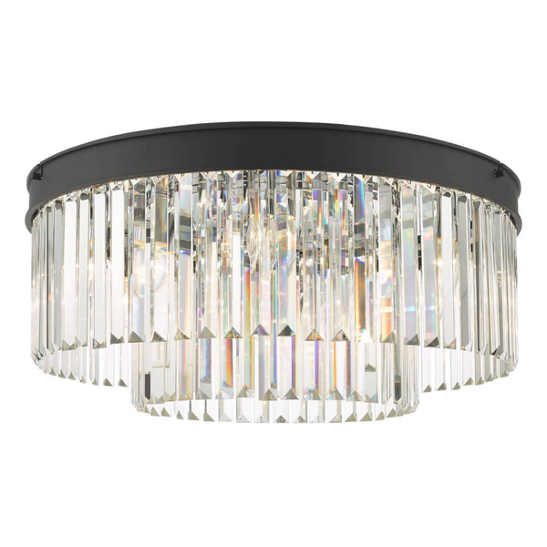 Sufitowa lampa kryształowa Celeus CEL4822 czarny przezroczysty