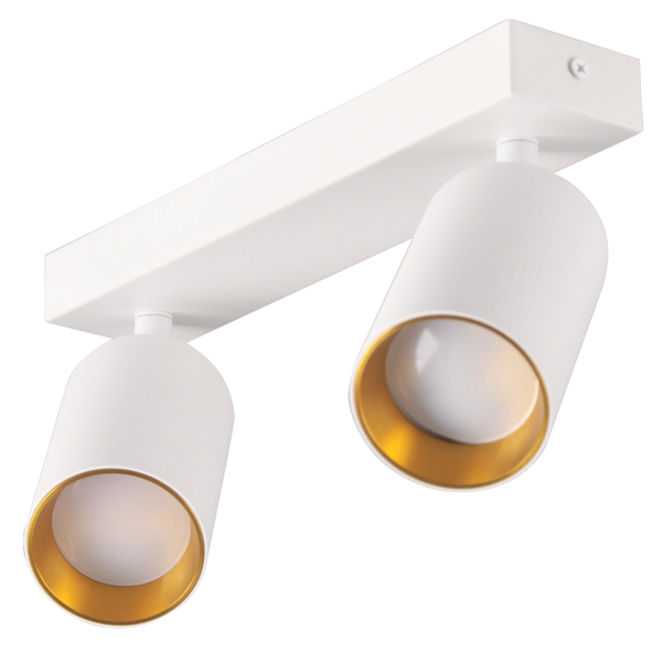 Lampa sufitowa reflektorki Maribel 321206 Polux tuby na listwie białe złote