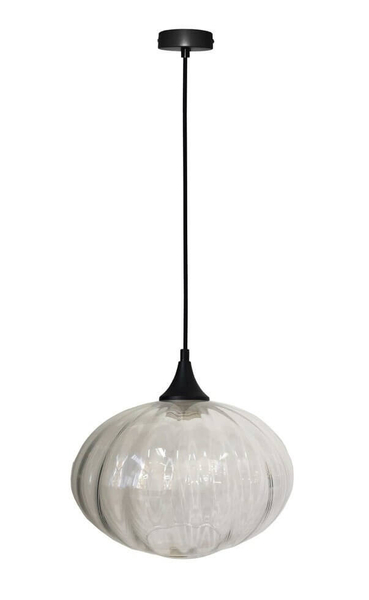 Klasyczna lampa wisząca EXETER 50101277 szklana zwis czarny