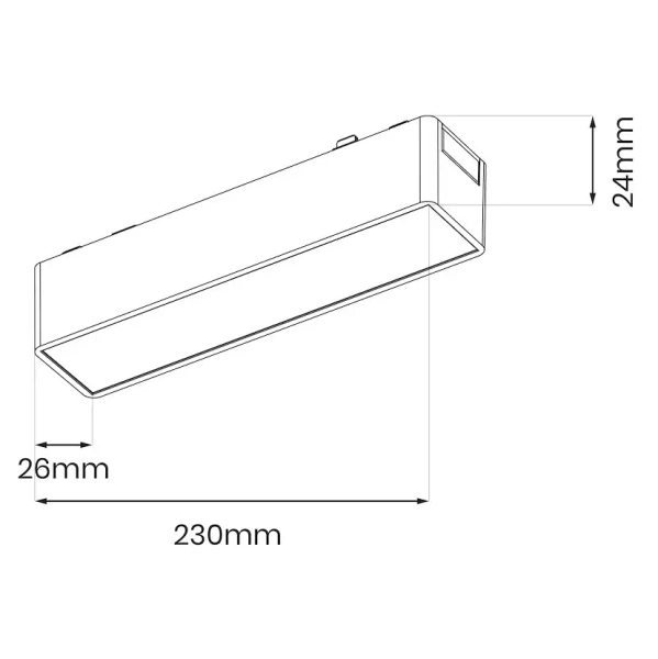 Lampa do szynoprzewodu magnetycznego Tuya CCT ML2195 LED 10W CCT czarny