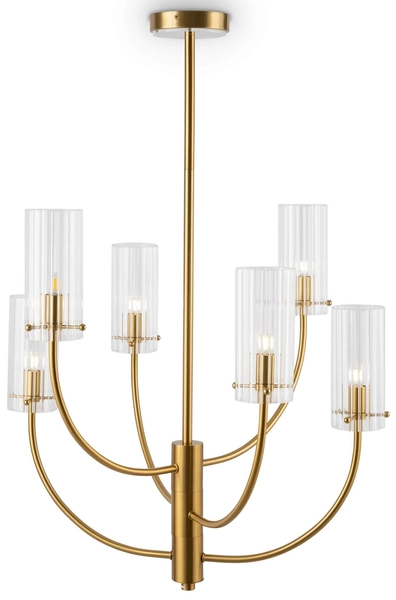 Żyrandol do salonu Arco MOD223PL-06BS regulowany mosiądz