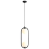 Lampa wisząca loft RIVA 1086H1 metalowy pierścień kule do kuchni białe