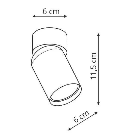 Minimalistyczna lampka sufitowa Pointa LP-6398/1WS WH na korytarz biały