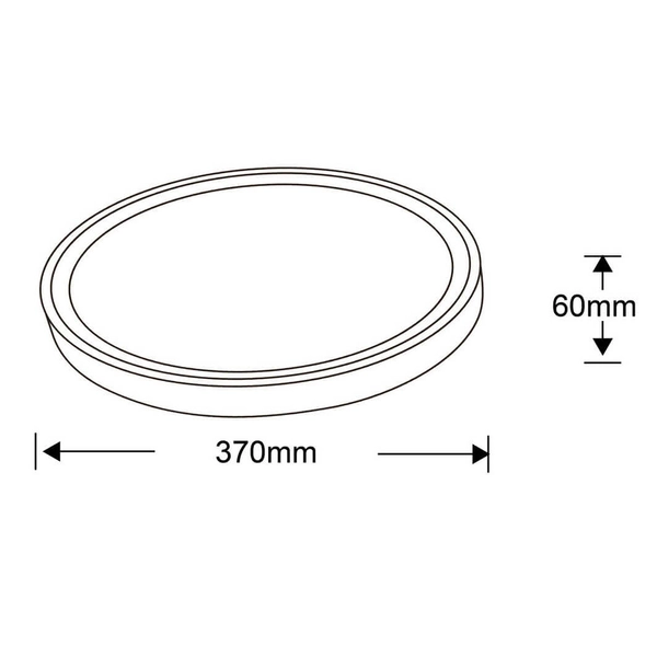 Plafon do jadalni Vegas LP-550/1C M 4BK Light Prestige LED 24W 4000K IP54 biały