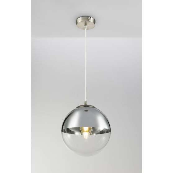 LAMPA wisząca VARUS 15852 Globo szklana OPRAWA zwis kula ball chrom przezroczysta