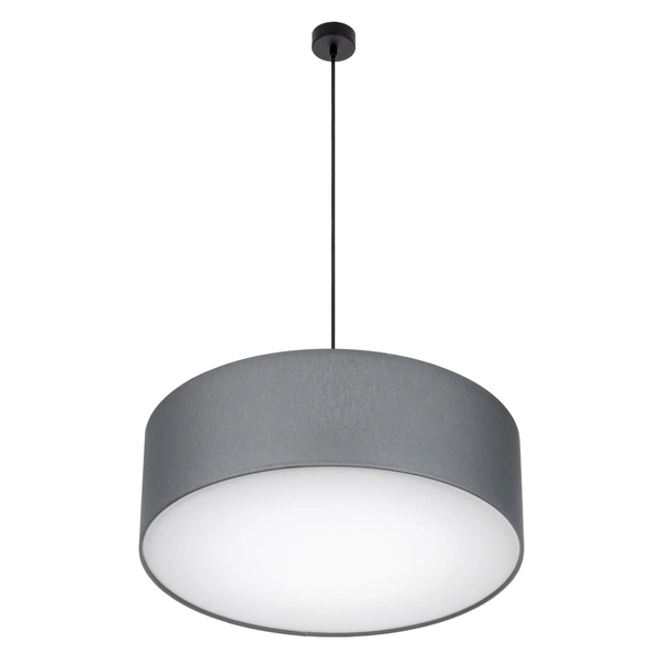 Okrągła lampa wisząca nad stół Rondo 4858 TK Lighting z tkaniny grafitowa