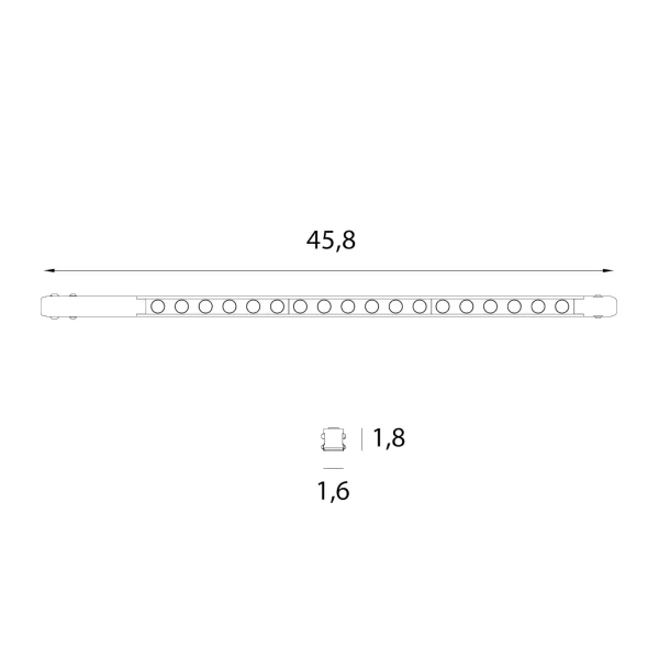 Podłużna lampa magnetyczna sufitowa M0054Z LED 17,2W 2700-5500K czarna