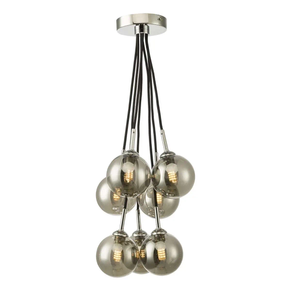 Zwisająca lampa kulista Elpis ELP342-01 bubble przydymione chrom