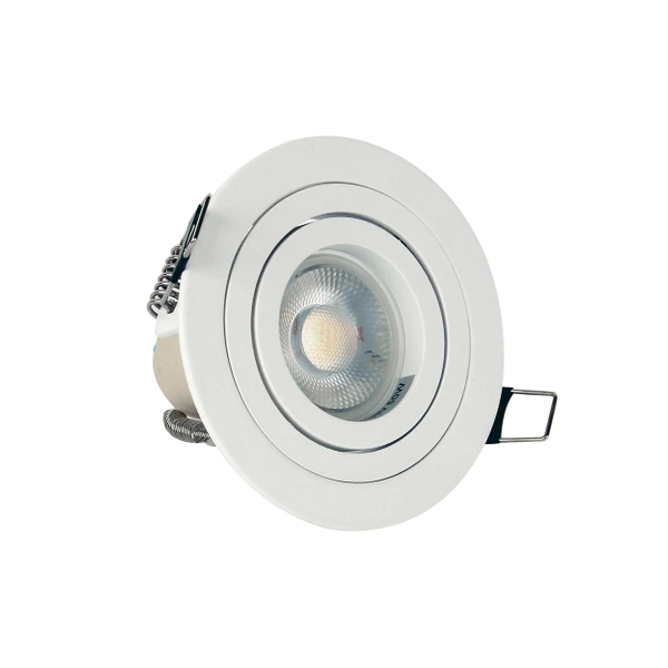Aluminiowa lampa wpustowa Halo RL0103-WH Yaskr do jadalni biała