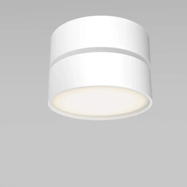 Metalowa lampa sufitowa Onda C024CL-L18W4K LED 18W okrągła biała