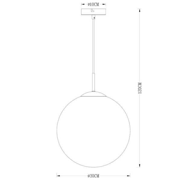 LAMPA wisząca VARUS 15857 Globo OPRAWA kula ball szklana złota przezroczysta