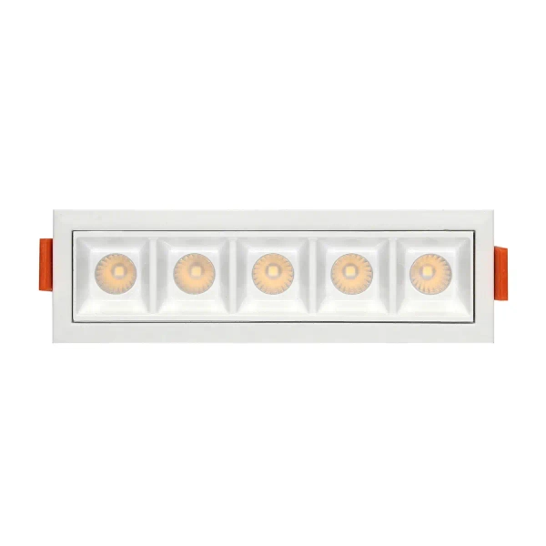 Podtynkowa liniowa lampa 1211 LED 10W 3000K metalowy biały