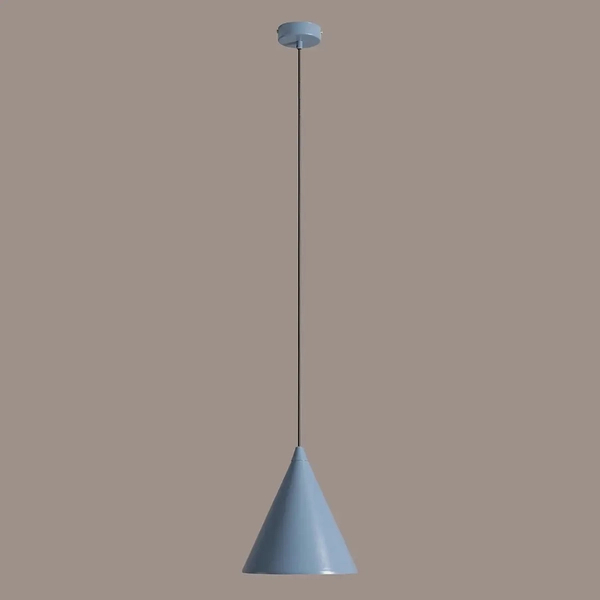 Stożkowa lampa wisząca Form 1108G16 Aldex do przedpokoju niebieska