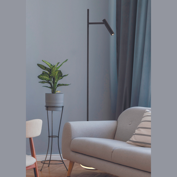 Loftowa lampa stojąca Estudo Z010FL-L8B3K Maytoni LED 11W 3000K tuba czarna