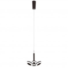 LAMPA wisząca METIS AD16002-3A COFFEE Italux modernistyczna OPRAWA zwis LED 14,4W 3000K pierścienie ring brązowe białe