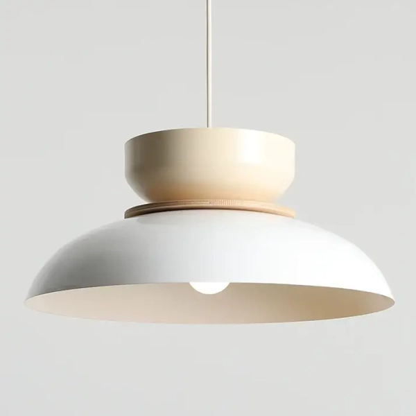 Salonowa lampa wisząca ALDO 1152G2_9_J metalowa biała beżowa