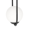 Wisząca lampa kulista Parva K-5101 Kaja szklana biała czarna