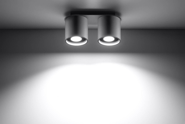 Downlight LAMPA sufitowa SL.0055 metalowa OPRAWA tuby szare