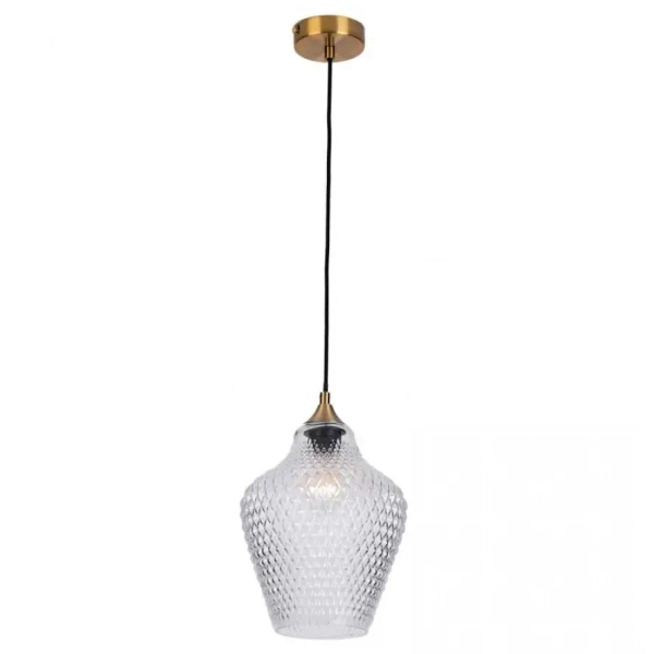 Nowoczesna lampa wisząca 19125 kryształowa do jadalni mosiądz
