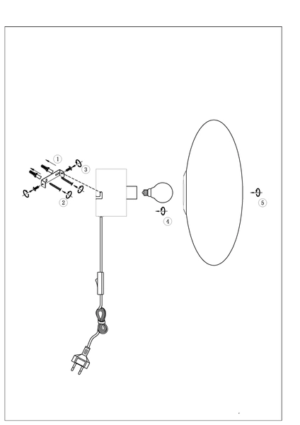 Lampa ścienna Locus 108538 Markslojd owalna do salonu szklana biała
