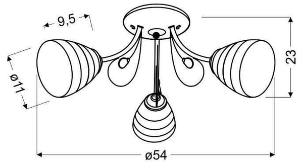 Klasyczna lampa sufitowa Simpli 33-63847 biała chrom