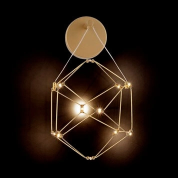 Przyścienna lampa ASIS LE44325 LED 6W 3000K geometryczna złoty