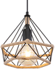Lampa wisząca Ulleu 69029 druciana do holu czarna brązowa