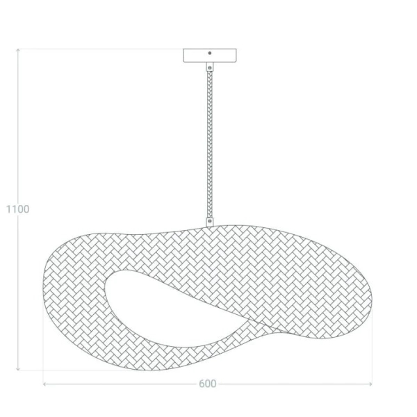 Wisząca lampa japandi Ponti ABR-LWPP1-E27 Abruzzo nad stół bambus brązowy