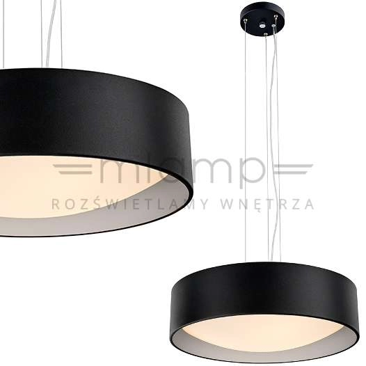 LAMPA wisząca VERO 10452302 Kaspa metalowa OPRAWA okrągły zwis czarny