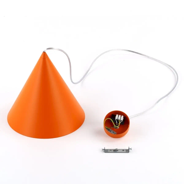 Lampa wisząca nad stół CONO 10064 stożkowa pomarańczowy