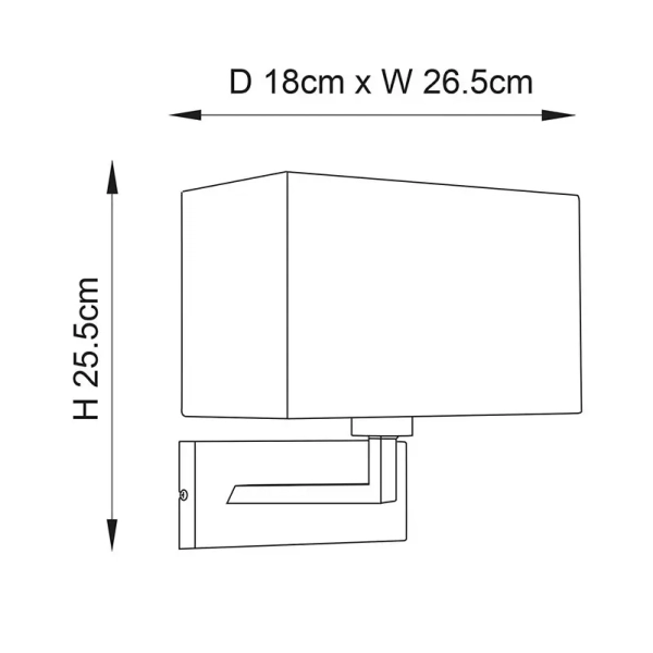 Abażurowa lampa ścienna Piccolo 61604 nad łóżko nikiel biały