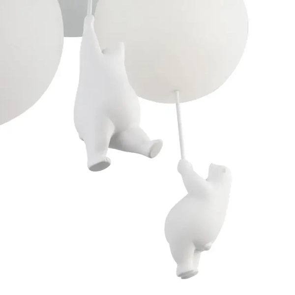 Sufitowa lampa dziecięca Balu CL0111 misie kule biały