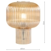 Żebrowana lampa stołowa Demarius DEM4206 szklana bursztynowa