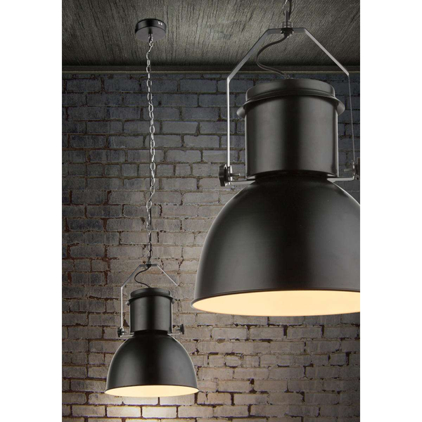 LAMPA wisząca KUTUM 15283 Globo metalowa OPRAWA zwis na łańcuchu loft czarny