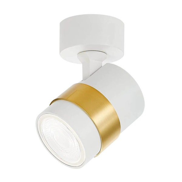 Lampa reflektorowa natynkowa Antillo LP-770/1W WH spot regulowana pojedyncza złoty biały